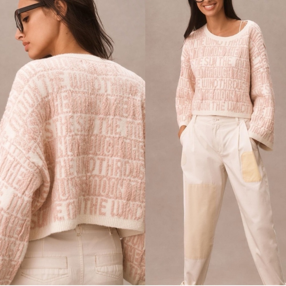Anthropologie Late summer flowers graphic sweater‎